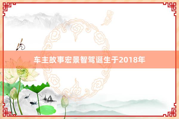 车主故事宏景智驾诞生于2018年