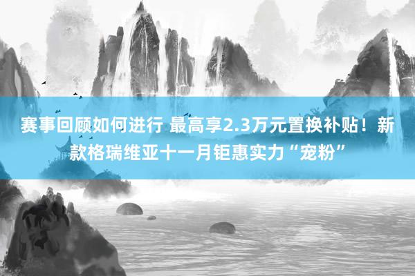 赛事回顾如何进行 最高享2.3万元置换补贴！新款格瑞维亚十一月钜惠实力“宠粉”