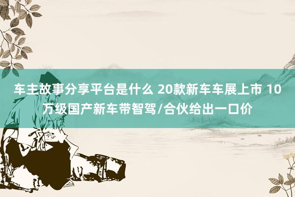 车主故事分享平台是什么 20款新车车展上市 10万级国产新车带智驾/合伙给出一口价