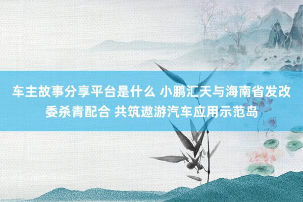 车主故事分享平台是什么 小鹏汇天与海南省发改委杀青配合 共筑遨游汽车应用示范岛